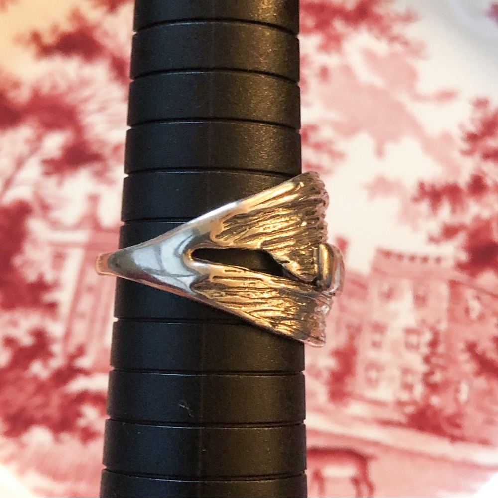 Vtg 925 sterling silver HG Hagit Gorali ring sz 9.75 Brutalist - Picture 11 of 14